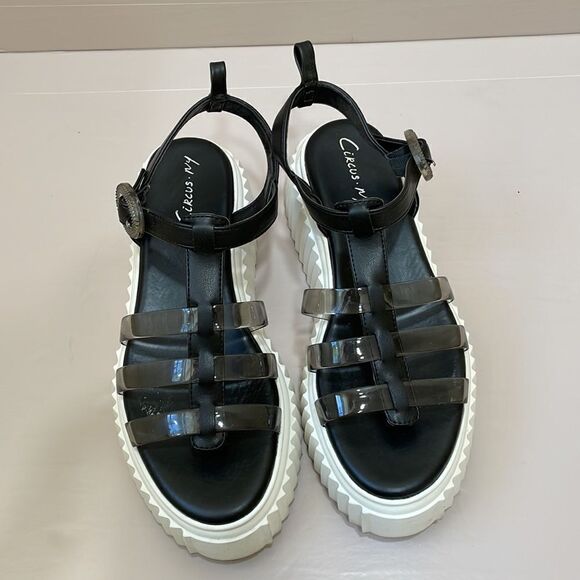 CIRCUS NY BY SAM EDELMAN PLATFORM SANDALS IN BLACK - Picture 3 of 8